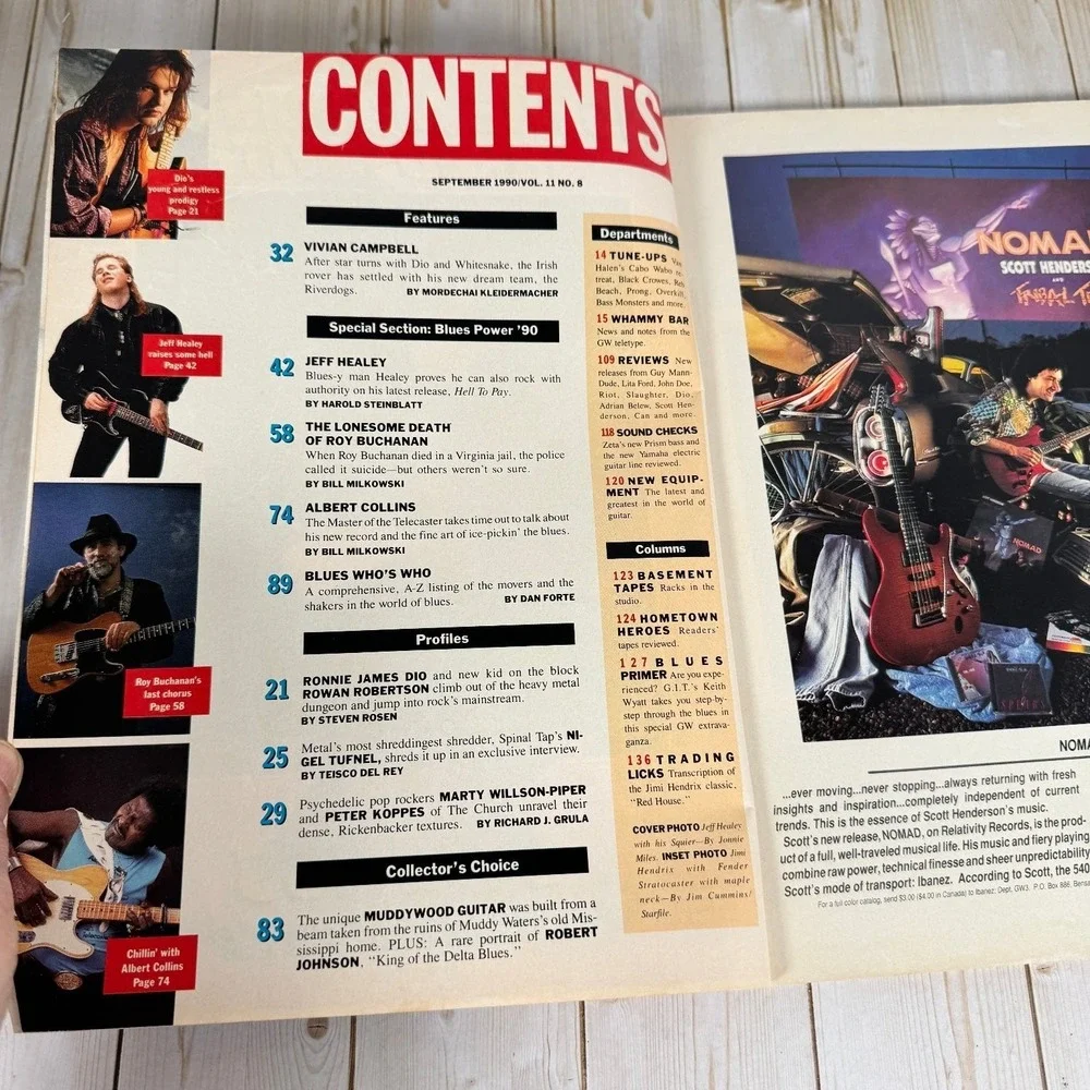 Guitar World Sept 1990 Blues Power Robert Johnson Poster Hendrix (B)